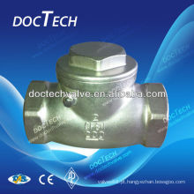DN32 1 1/4" 1000WOG SS304 check válvula, válvula de retenção de aço inoxidável, rosca BSP